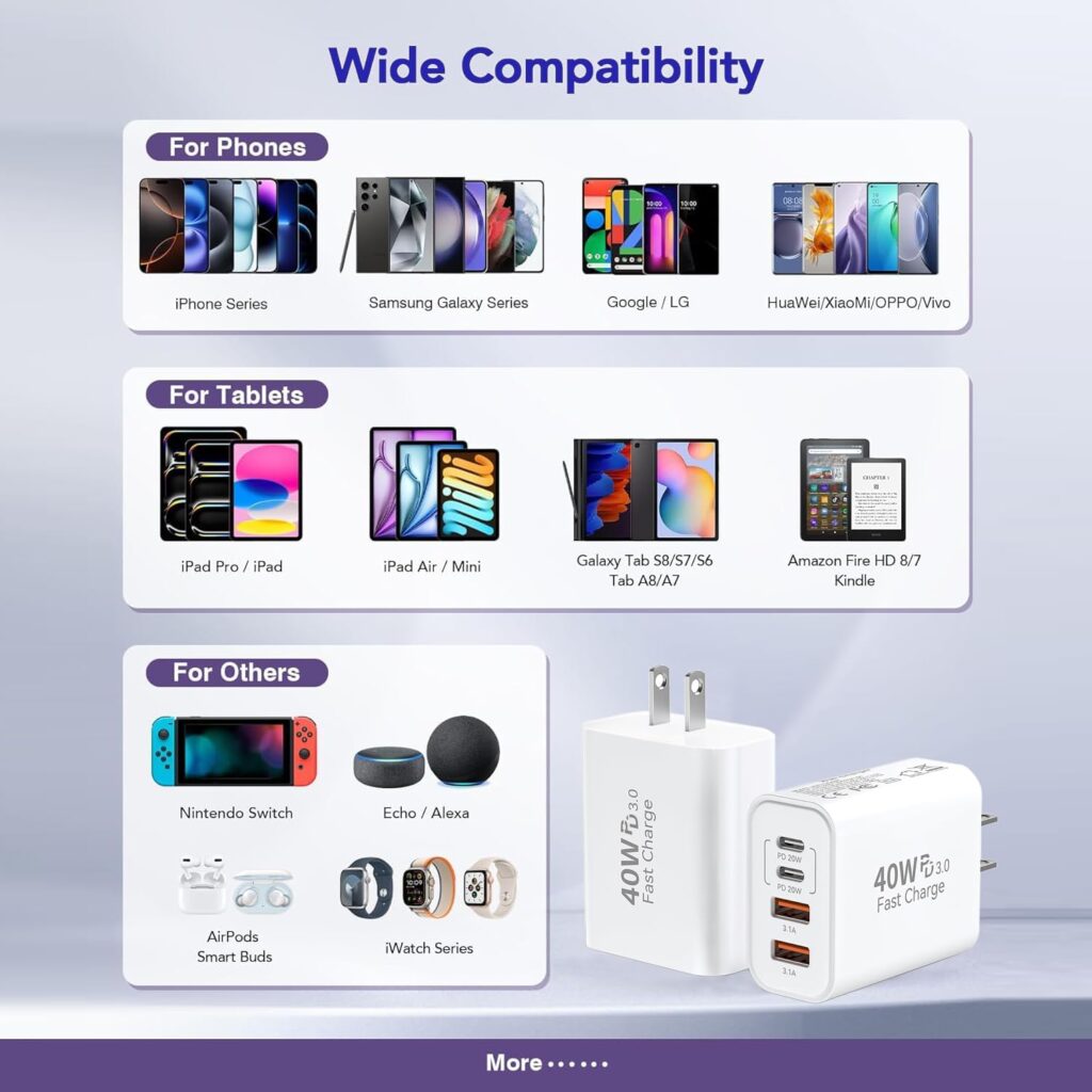 USB C Fast Charging Block for Apple iPhone Models