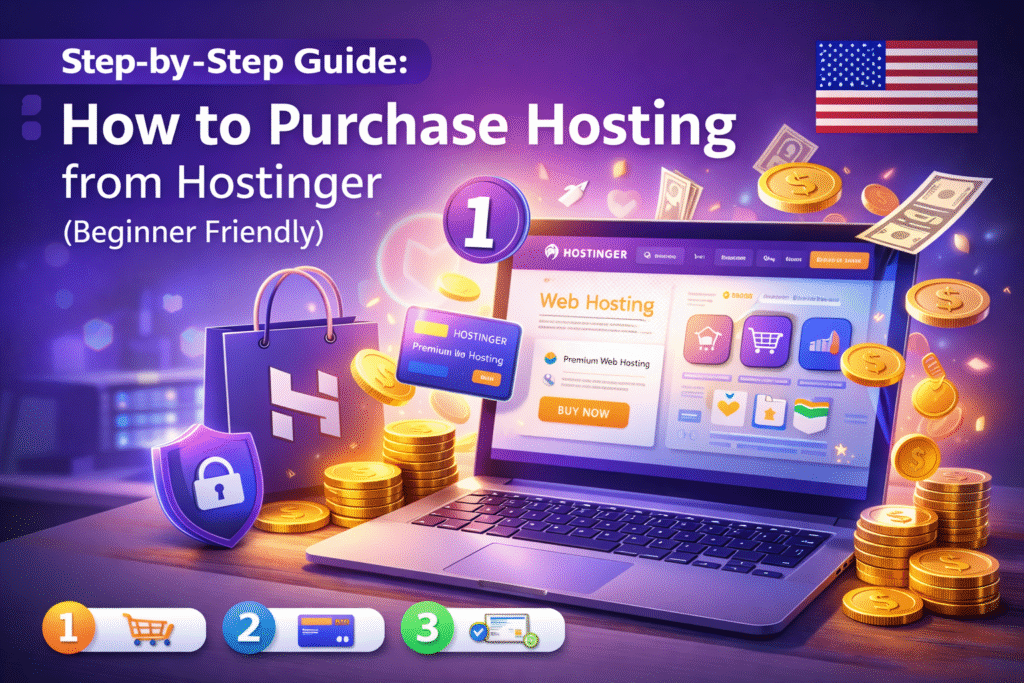 Hostinger hosting purchase guide infographic