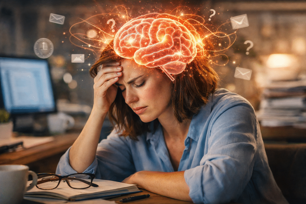 Overloaded mind in the office