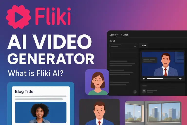 Fliki ai review showing text to video creation dashboard