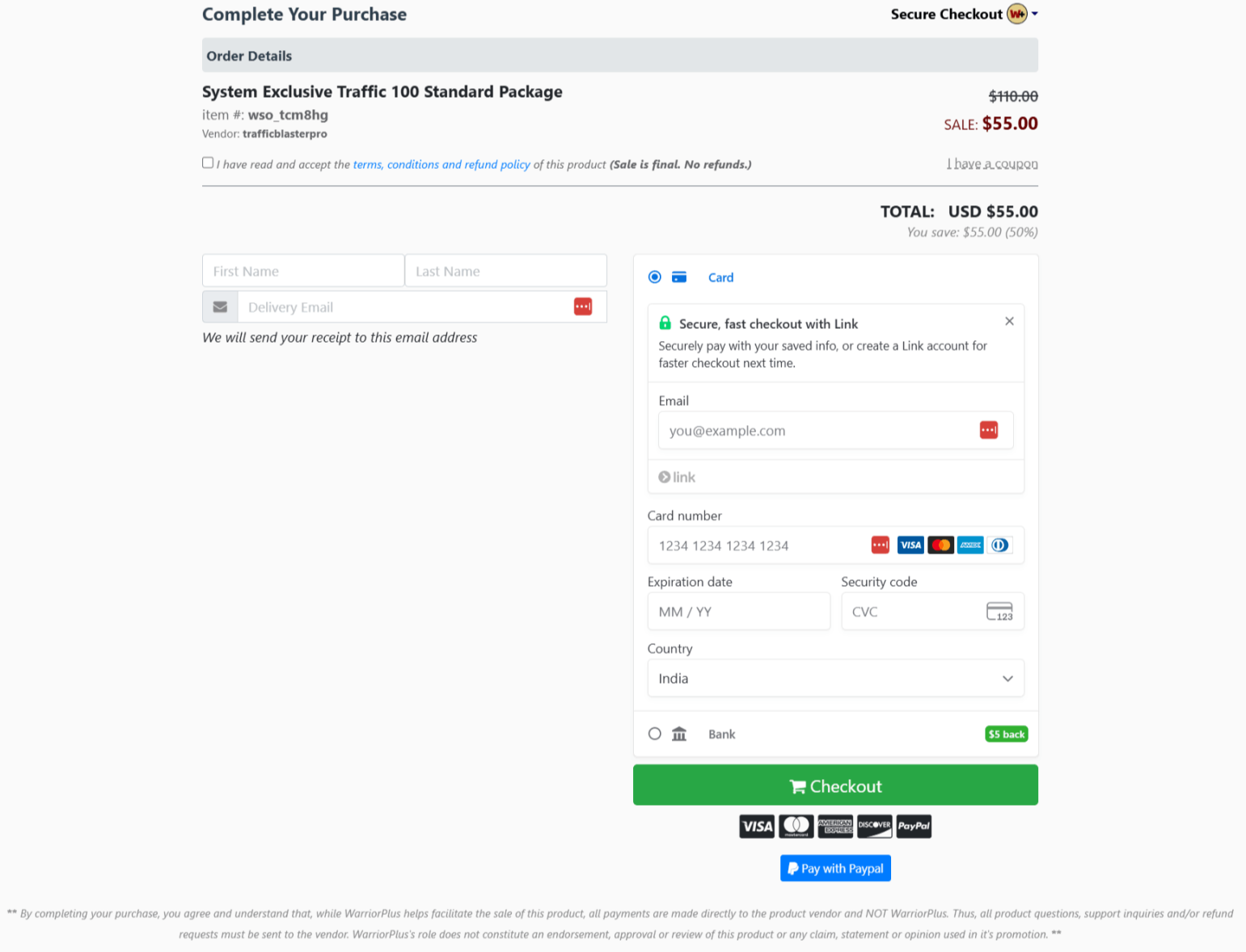 Secure Checkout Process