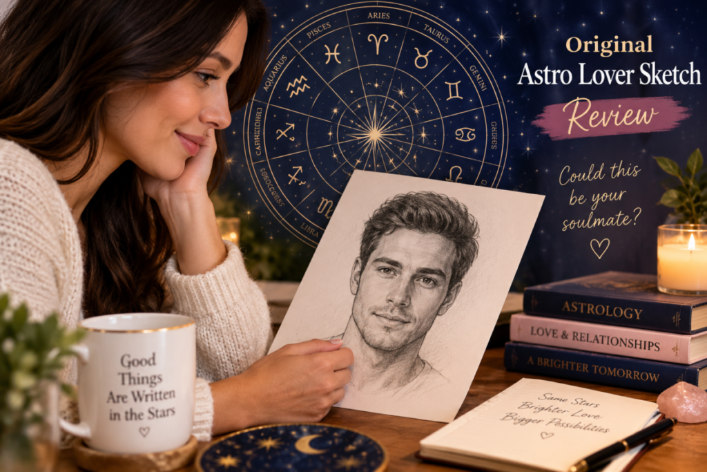 Original Astro Lover Sketch personalized soulmate reading review